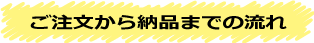 ご注文から納品までの流れ